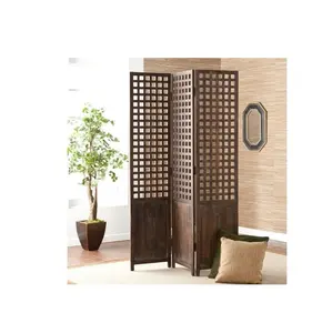 Rắn gỗ Tay Chạm Khắc phân vùng tường cho phòng khách Ấn Độ gỗ rắn Màn hình Phòng vẽ bán buôn