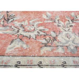 Alfombra de Lana Anudada a Mano de Gran Tamaño, Diseño de Medallón Rojo y Naranja, para Sala de Estar, Pasillo Rectangular, Modelo Pae-2367 - Product Image 3