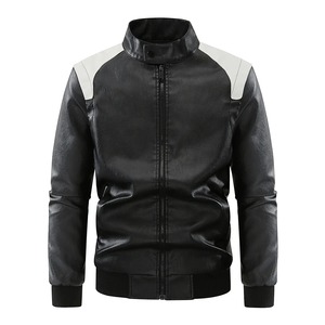 Europe états-unis nouvelle tendance ample hommes Couple veste en cuir pour printemps automne hiver beau manteau revers moto toile - Product Image 3