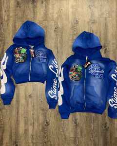 Sweat à capuche en détresse Vintage déchiré Streetwear pull décontracté hommes femmes sweat à capuche en détresse Vintage pull à capuche en détresse - Product Image 5