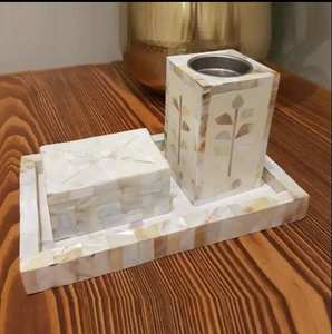 Best Design <b>Bone</b> Inlay Bakhoor Incense Burner with Box and Tray Mother of Pearl Inlay Burner Mubkhara Made in India - Product Image 3