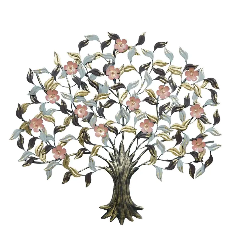 Flower Crafts Decoration Hanging Arts Decor For Home Metal Art Iron Wire Hangings Metallic Wall Decors