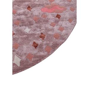 Alfombra de Lana y Viscosa Hecha a Mano en Rosa Confeti y Morado para Decoración de Bebés y Niños-Tra-14876 - Product Image 4