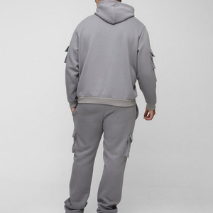 Ensemble de survêtement pour homme avec logo personnalisé, vêtements de sport, jogging, 2 pièces, survêtement, survêtement évasé, respirant, ensemble sweat-shirt et pantalon - Product Image 3