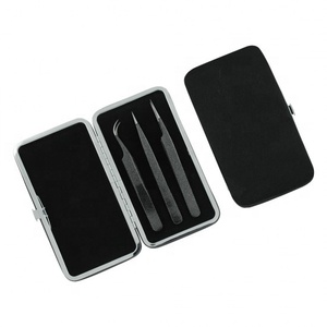 Meilleure qualité pince à épiler extension de cils ensemble de 3 pièces en acier inoxydable Instruments de beauté pince à cils - Product Image 2