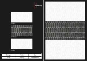 Carreaux muraux en céramique élégants 300x600mm pour salle de bain et cuisine, finition brillante ou mate, surface sculptée effet sucre, design mural intérieur luxueux - Product Image 3