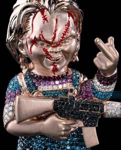 Pendentif à breloque hip hop en plaqué or avec moissanite pour homme, cadeau personnalisé pour lui - Product Image 2