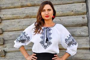 Authentic Woman Ukraine Clothing Embroidered Bohemian Blouse Vyshyvanka Style Perfect Gift for Her From Ukraine - Product Image 3