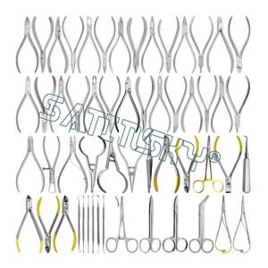 Kit de Digue Dentaire en Caoutchouc, Pinces à Digue, Pince Perforatrice, Fournitures Endodontiques, Outils d'Isolation Dentaire, Manuel, Acier Inoxydable, CE - Product Image 2