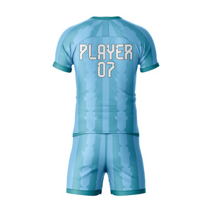 Ensemble de maillot et short de football personnalisé pour hommes, nouveaux designs 2026, sublimé, 100% polyester, écologique, prix bas, uniformes - Product Image 5