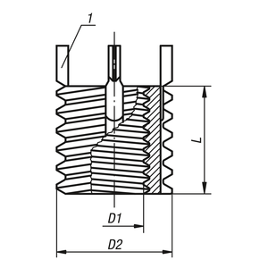 Insert fileté renforcé en acier inoxydable K0399 M8 M14x1.5 passivé pour pièces métalliques - Product Image 2