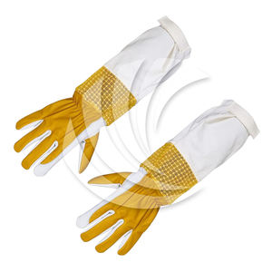 Guantes de apicultura unisex duraderos con cuero y puños elásticos para un trabajo de colmena cómodo y seguro | Todos los colores disponibles | Comprar ahora - Product Image 1