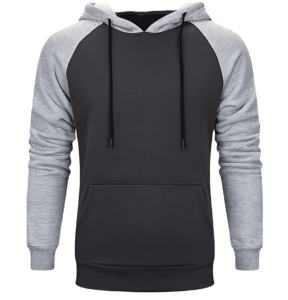 เสื้อฮู้ดสวมหัวผ้าฟลีซผ้าฝ้าย100% มีกระเป๋าพิมพ์ลายมีฮู้ดสำหรับฤดูหนาว500กรัม - Product Image 1