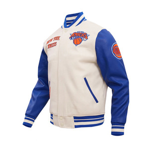 แจ็คเก็ตวาร์ซิตี้คุณภาพดีที่สุด ออกแบบตามสั่ง ขนาดสำหรับผู้ชาย คอตั้ง ปักโลโก้ตามสั่ง ทำจากผ้าขนสัตว์ 100% แบบเบสบอล - Product Image 4