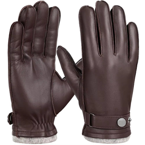 Nouveaux gants en cuir d'hiver pour hommes à la mode mitaines élégantes à doigt complet conduite en plein air chaud 2025 qualité supérieure - Product Image 1
