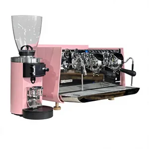 Cafetera Rosa con Molinillo Integrado, Portafiltros Dobles, Alta Precisión, 220V, 3 Años de Garantía, para Preparación Profesional de Café - Product Image 4