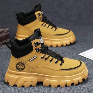 Chaussures de travail résistantes à l'usure pour chantier, confortables, imperméables, antidérapantes, avec dessus en fourrure, chaussures de randonnée et de sport pour hommes - Product Image 4