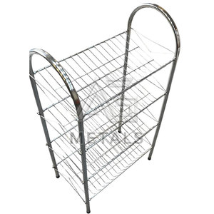 Étagère à chaussures réglable à trois/quatre niveaux en acier inoxydable multicolore pour l'organisation de la maison, design moderne et gain de place - Product Image 1