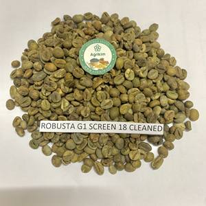 Granos de Café Verde Robusta Lavados de la Cosecha 2025, Calibre 18, en Bolsa de Yute a Granel, Certificación ISO, Empresa Vietnamita Agrikim - Product Image 2