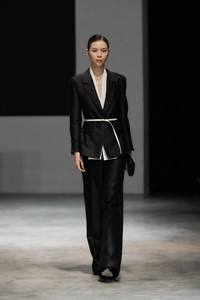 New Collection <b>Women's</b> Suits Blazers ODM Straight-cut ODILE DOUBLE-LAYER NECK BLAZER Elegant <b>Womens</b> Blazers with Refined <b>Belt</b> - Product Image 5