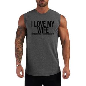 Gym Running Workout Sleeveless T-Shirt Cotton Breathable Tank Tops <b>Men's</b> Bodybuilding Fitness Sportswear Training Muscle Vests - Product Image 4