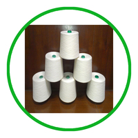 Fil cardé 100 % coton, matière première blanche, 21 fils, anti-boulochage, pour tricot à la main, absorbant l'humidité, recyclable, fil à âme torsadée