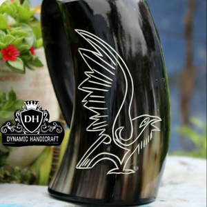 Handmade Ancient Norse Drinking Vessel Natural Crafts Horn <b>Mug</b> Viking Age Inspired for Mead Drinking - Product Image 3