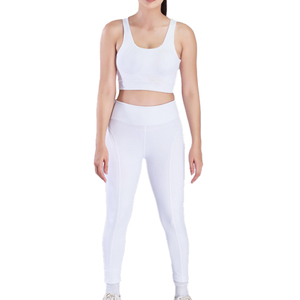 Conjunto de Yoga para Mujer Más Vendido - Diseño Sólido de Alta Calidad, 2 Piezas, Spandex/Poliéster Transpirable, Cintura Alta para Adultos, Venta al Por Mayor - Product Image 1