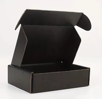 Boîte à chaussures pliable noire personnalisée en gros, carton ondulé, impression de logo, emballage de luxe pour baskets/talons/mocassins de marque