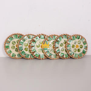 Posavasos de madreperla de ratán y banquetes, venta al por mayor, accesorios para el hogar, artesanía para vacaciones y bodas, comedor - Product Image 2