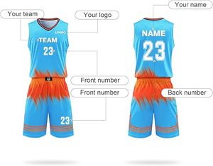 Ensemble maillot et short de basket-ball réversible sublimé personnalisé tailles adultes et jeunes 10 pièces uniformes d'équipe à faible quantité minimale de commande - Product Image 5