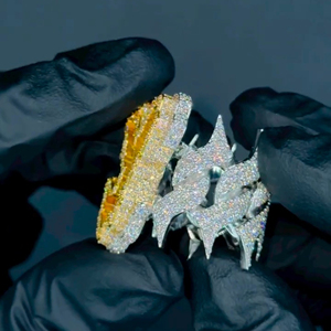 แหวน925คุณภาพสูงของผู้ชายเงิน VVS Moissanite แหวนสวมนิ้ว Y สไตล์ตัวอักษรฮิปฮอปเครื่องประดับที่ดีสำหรับงานแต่งงาน IGI - Product Image 2