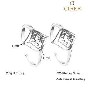 NOVAMART Fine Buy Pure 925 Sterling <b>Silver</b> <b>Toe</b> <b>Rings</b> Online for Women Engagement & Wedding with Diamond Zircon Stone Gold Materi - Product Image 3