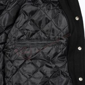 Veste universitaire en laine bordeaux pour hommes à coupe ajustée à la mode avec manches en cuir rouge Veste universitaire Letterman School-Coach - Product Image 6