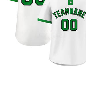 Maillot de baseball à deux boutons en polyester 100% de couleur unie, de bonne qualité, prix bas, maillot de baseball à deux boutons de qualité supérieure - Product Image 6