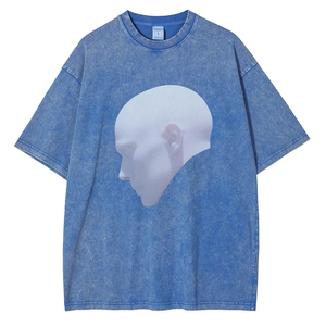 2025 camiseta informal de alta calidad para hombre, equipo de Metal, estampado sólido, cuello redondo, manga corta, 100% algodón, transpirable ecológico - Product Image 3