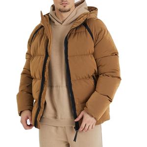 Doudoune d'extérieur pour hommes surdimensionnée légère enduite d'usine personnalisée coupe-vent imperméable à capuche hiver chaud avant vente en gros - Product Image 5