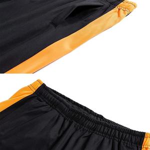 Ensemble de survêtement de sport pour homme en gros, jaune et noir, 2 pièces, extérieur, 100% polyester, séchage rapide, respirant - Product Image 5