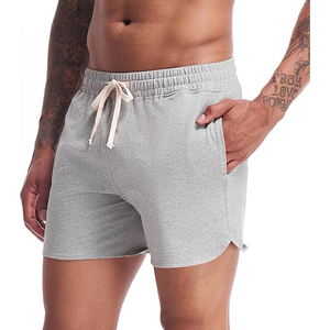 Shorts en molleton pour homme, coupe décontractée, 100% coton, taille élastique, confort décontracté, léger, durable, uni - Product Image 1