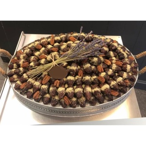 Plateau à chocolat en métal doré de qualité supérieure Plateaux de service à bonbons au chocolat plaqués or faits à la main Présentoir à desserts pour événement spécial - Product Image 2