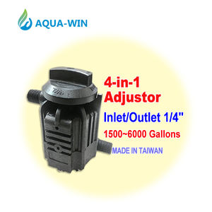 Aqua-Win Régulateur de débit et d'arrêt d'eau manuel pour usage domestique et commercial avec matériau en nylon de haute qualité Entrée 1/4 pouces Noir - Product Image 1