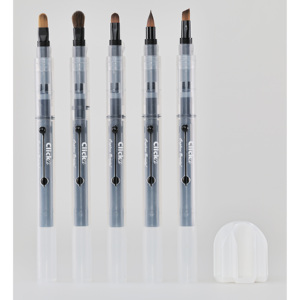 Juego de Brochas de Maquillaje para Ojos con Tapa Automática Retráctil, Hecho en Corea, Operación con una Mano, Diseño Higiénico, Ideal para Viajes - Product Image 5