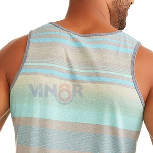 100% Cotton Sleeveless Tank <b>Top</b> for <b>Men</b> Solid Breathable Knitted <b>Muscle</b> Vest for Fitness and Bodybuilding Breathable Tank <b>tops</b> - Product Image 3