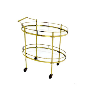 Vente en gros de chariots de bar de service de luxe en métal doré pour hôtel, chariot de service, chariot de bar - Product Image 4