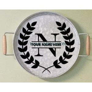 Vaisselle d'hôtel forme carrée galvanisée plateau sans danger pour les aliments avec manche en bois vaisselle de grande taille pour la maison et les hôtels plateau de service alimentaire - Product Image 4