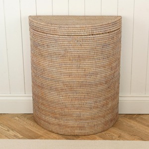 Rattan Halfmoon <b>Wicker</b> Lidded <b>Laundry</b> <b>Basket</b> Handmade Storage <b>Baskets</b> Natural Rattan Modern Multifunction Made in Viet Nam - Product Image 4