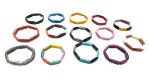 Handmade Tagua <b>Beaded</b> <b>Bracelet</b> Eco-Friendly Fashion Artisan Jewelry with Vegetable Ivory Shapes in Vibrant Colors - Product Image 2