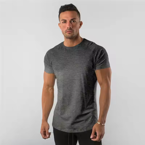 Livraison rapide 270G T-shirts en coton lourd automne été tenue décontracté chemises de haute qualité Design Original col rond chemises pour hommes - Product Image 2