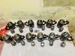 Tasses à bière en acier inoxydable de baril en bois écologique tasse à bière allemande tasse à café créative avec poignée Falak World Export - Product Image 5