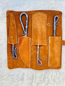 Hojas de Cuchillo Vikingas MDM Hechas a Mano Personalizadas, Cuchillo Largo de Camping con Funda - Hoja Celta de Guerrero Medieval de Acero de Damasco Grabada con Toro - Product Image 3